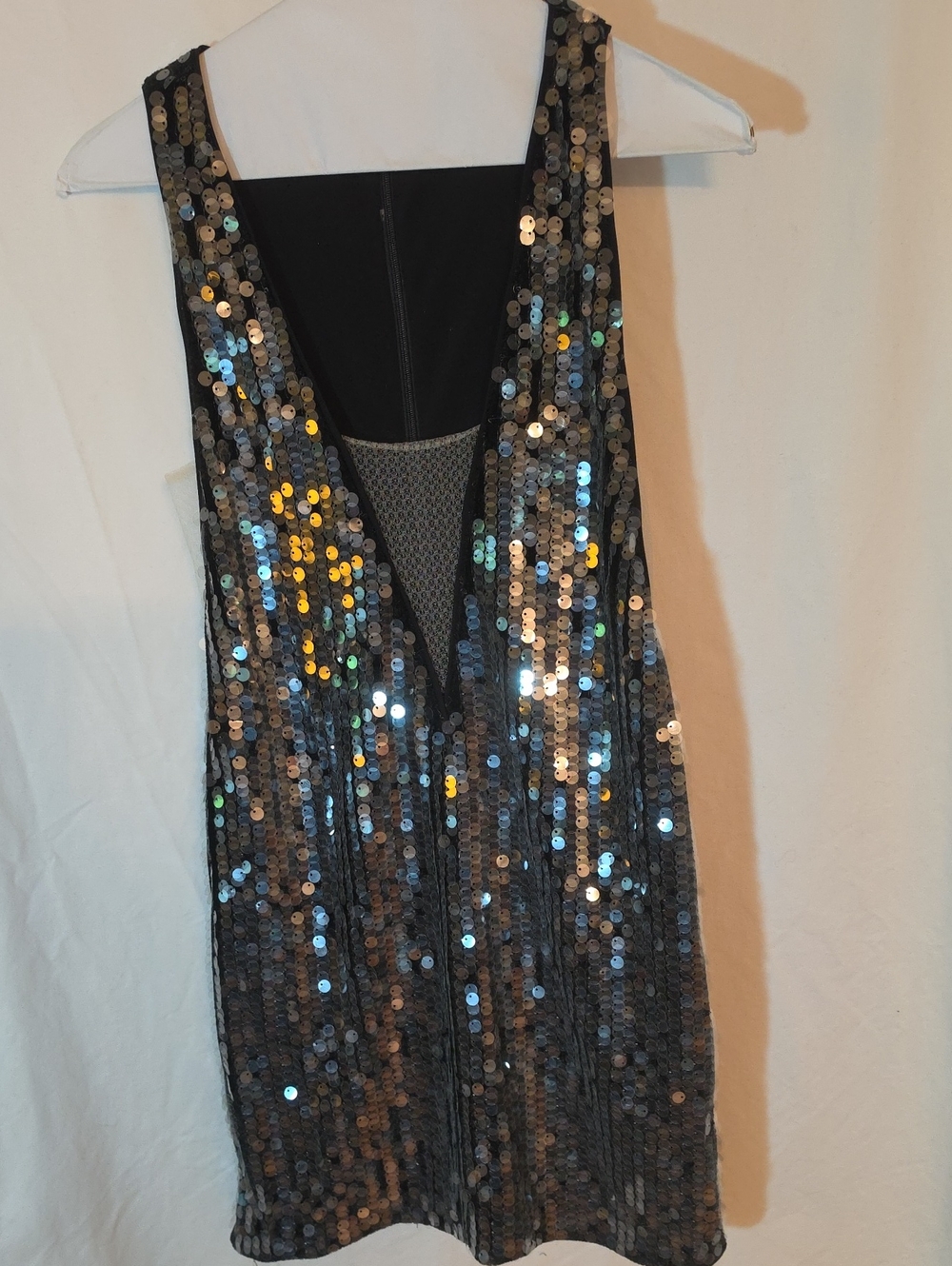Black Sequin Party Tank